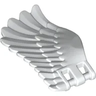 Creature Body Part, Wing 4 x 7 Left with Feathers and Handles for Clips / White