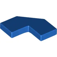 Tile Special 2 x 2 Corner with Cut Corner - Facet / Blue
