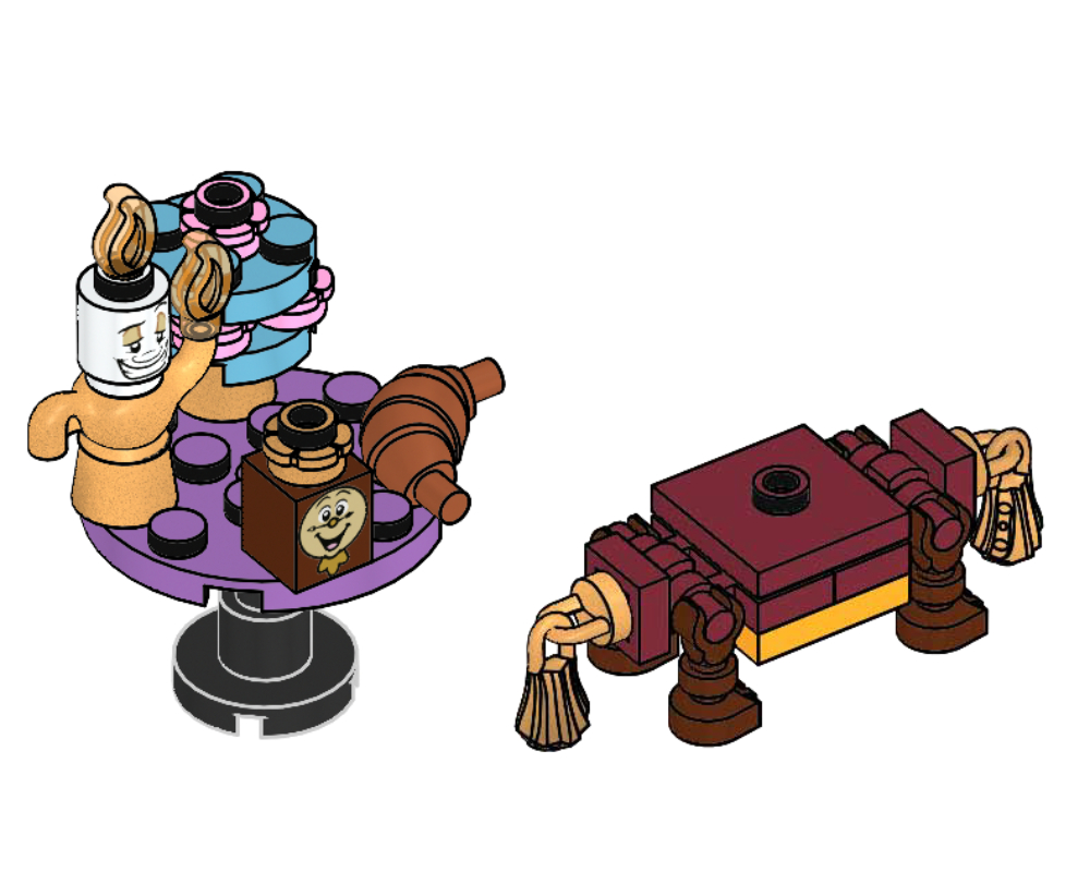 Lego Cogsworth, Lumière & Sultan