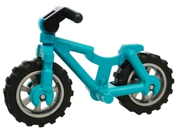 Bicycle Heavy Mountain Bike with Clip for Handlebars with Flat Silver Wheels, Black Tires and Black Handlebars (5554 / 50862 / 50861 / 30031)