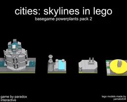 Basegame electric powerplants 2(Cities: skylines in lego)