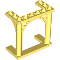 Lego Brick Arch 3 x 6 x 5 Ornamented / Bright Light Yellow