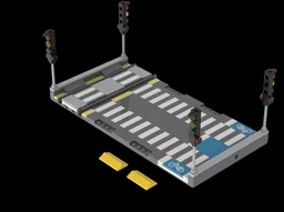 MILS Crosswalk w/ tram and bike lane