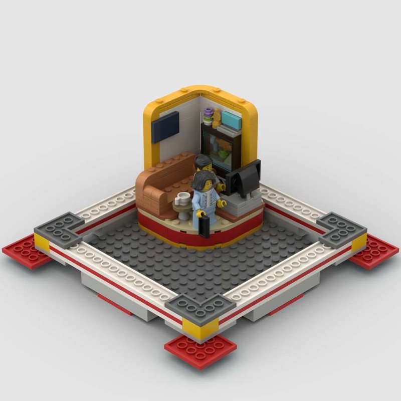 Lego Scene 4--Holding the New Year's Eve --Fit For Lunar New Year Traditions Frame