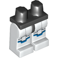 Lego Hips and White Legs with Blue Markings Print (Clone Trooper) / Black