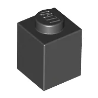 Brick 1 x 1 / Black