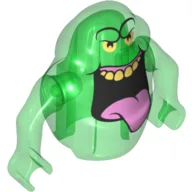 Creature, Ghost with moveable Arms - Tongue and Upper Teeth Print (Ghostbusters Slimer) / Trans-Green