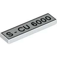 Tile 1 x 4 with 'S-CU 6000' Print