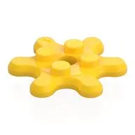Plate Special 2 x 2 Splat Gear, 6 Teeth / Yellow