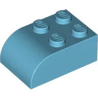 Brick Curved 2 x 3 / Medium Azure