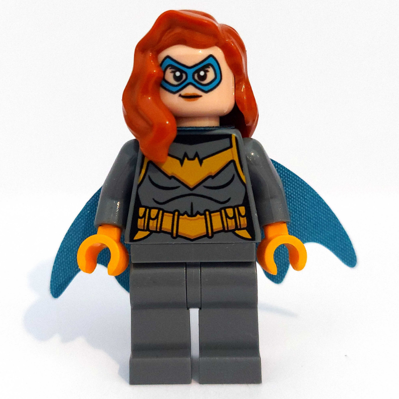 Lego Batgirl, Dark Bluish Gray Suit, Blue Eyemask