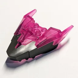 Creature Body Part, Dragon Head with Trans-Dark Pink Horns Pattern