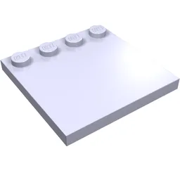 Plate Special 4 x 4, Studs on One Edge Plain] / Light Violet