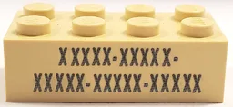 Brick 2 x 4 with Minecraft Code Print