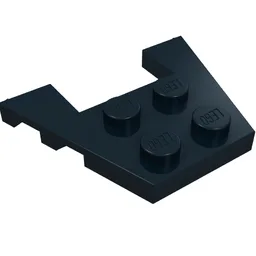 Wedge Plate 3 x 4 with Stud Notches / Black