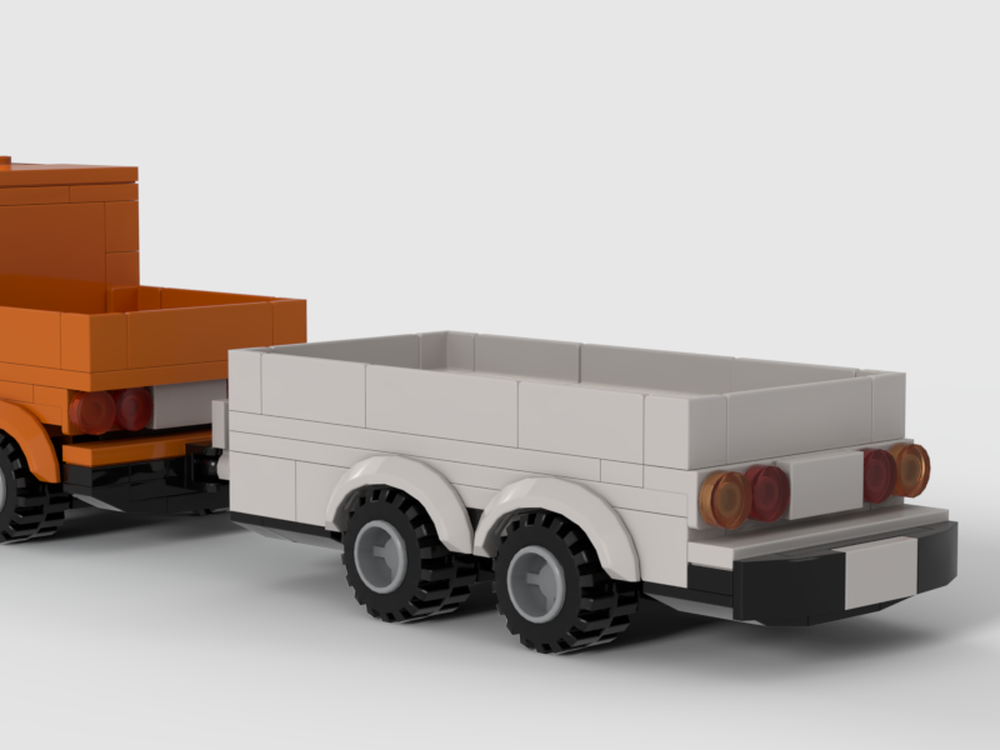 Lego MOC - DIY T3 2 Axes Trailer for VW T3