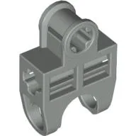 Technic Axle Connector 2 x 3 with Ball Socket, Open Sides / Light Gray