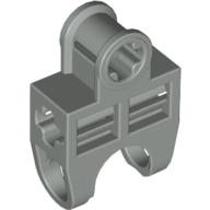 Lego Technic Axle Connector 2 x 3 with Ball Socket, Open Sides / Light Gray