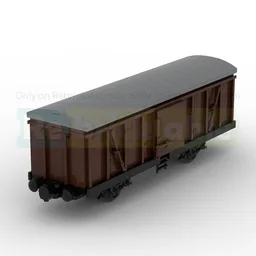 8W German Train Postwagen der Deutschen Bundesbahn in Brown