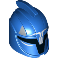 Lego Helmet Senate Commando, Captain with Black Markings and White Angled Lines Print / Blue