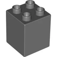 Duplo Brick 2 x 2 x 2 / Dark Bluish Gray