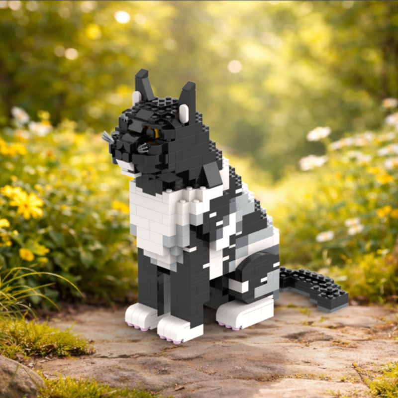 Lego Black & White Bicolor Cat