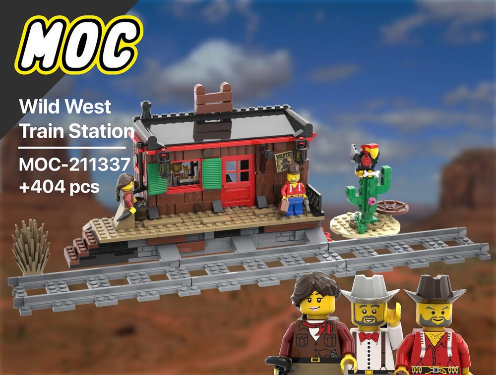 Lego Wild West Train Station | Cowboys | Legoredo | Lone Ranger | Trains