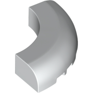 Lego Brick Round Corner 5 x 5 x 1 Curved, Bottom Cut Outs, No Studs, 7 Bottom Tubes / White
