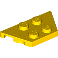 Lego Wedge Plate 2 x 4 / Yellow