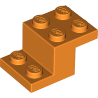 Lego Bracket 3 x 2 x 1 1/3 with Pin Bottom / Orange
