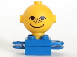 Homemaker Figure / Maxifigure Torso Assembly with Yellow Head with Black Eyes, Freckles, and Smile Pattern (792c03 / 685px3)