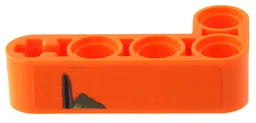 Technic, Liftarm, Modified Bent Thick L-Shape 2 x 4 with Dark Bluish Gray and Lime Hand and Black Pointing Finger Pattern Model Right Side (Sticker) - Set 42204