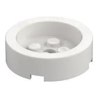 Brick Round 4 x 4 with Recessed Center / White