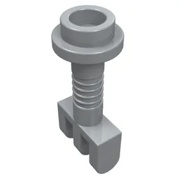 Hinge Bar with 3 Fingers and End Stud (Control Lever) / Light Bluish Gray