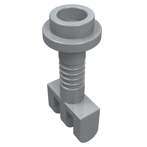 Lego Hinge Bar with 3 Fingers and End Stud (Control Lever) / Light Bluish Gray