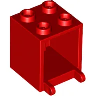Box 2 x 2 x 2 [Hollow Studs] / Red
