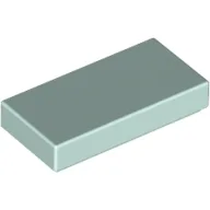 Tile 1 x 2 with Groove / Light Aqua