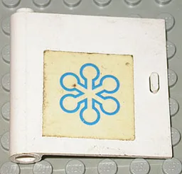 Door 1 x 5 x 4 Left with Interfrigo Snowflake Logo Pattern (Sticker) - Set 147