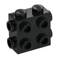 Brick Special 1 x 2 x 1 2/3 with 8 Studs on 3 Sides / Black