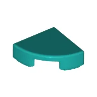 Tile Round 1 x 1 Quarter / Dark Turquoise