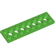Lego Technic Plate 2 x 8 [7 Holes] / Bright Green