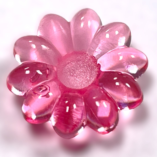 Lego Clikits Icon, Flower 2 x 2 Small, 10 Petals with Pin [Polished] / Trans-Pink