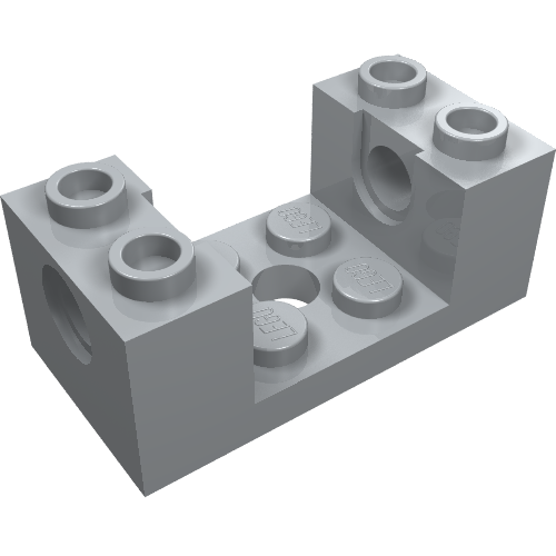 Lego Brick Special 2 x 4 x 1 1/3 with Pin Holes and 2 x 2 Recessed / Light Bluish Gray