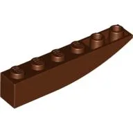 Brick Curved Inverted 6 x 1 / Reddish Brown