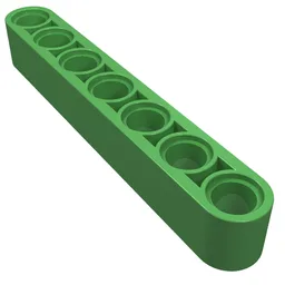 Technic Beam 1 x 7 Thick / Bright Green