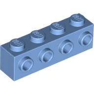 Brick Special 1 x 4 with 4 Studs on One Side / Medium Blue
