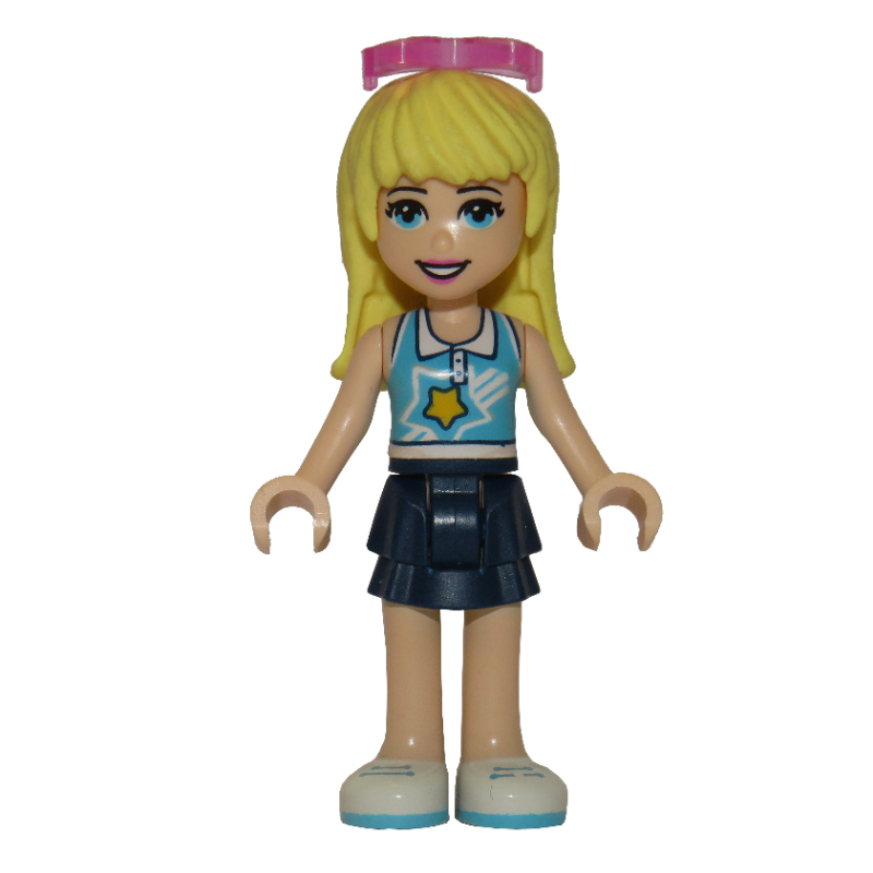 Lego Stephanie - Medium Azure Top, Dark Blue Skirt, Sunglasses