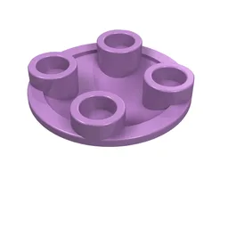 Plate Round 2 x 2 with Rounded Bottom [Boat Stud] / Medium Lavender
