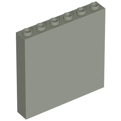 Lego Brick 1 x 6 x 5 / Light Gray