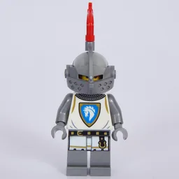 Knight, Female, White Tunic, Helmet with Red Plume